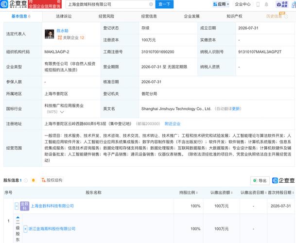 金海高科成立新公司,含ai软件开发业务